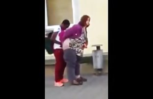 Red-haired fool licked anus to a neighbor and let herself be fucked