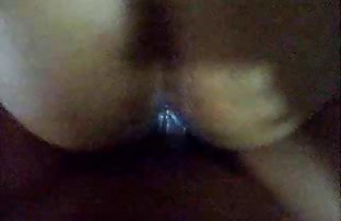 African American caught his insatiable chick for masturbation